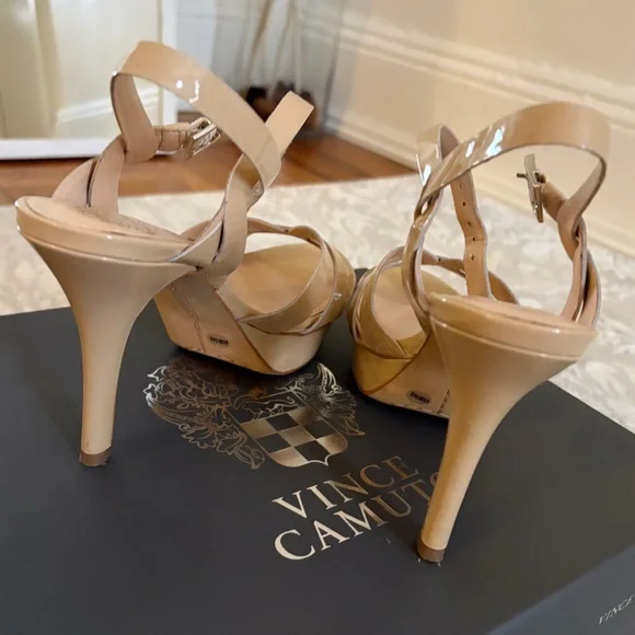 Vince Camuto Tan Heels Crisscross Slingback - Picture 3 of 5